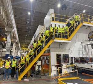 Industrial crane operating on a Golden Way Group project